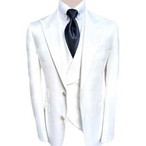 Snob Group Three Piece Suit White